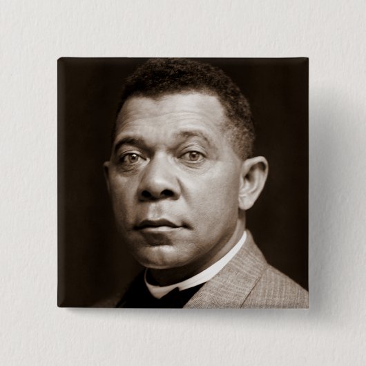 Booker Washington: Afro-Amerikaanse opvoeder Vierkante Button 5,1 Cm (Voorkant)