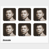 Booker Washington: Afro-Amerikaanse opvoeder Vierkante Sticker (Vel)