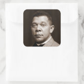 Booker Washington: Afro-Amerikaanse opvoeder Vierkante Sticker (Tas)