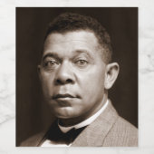 Booker Washington: Afro-Amerikaanse opvoeder Wijn Etiket (Enkel label)