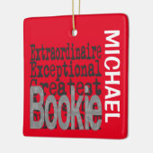 Bookie Extraordinaire CUSTOM Keramisch Ornament (Links)