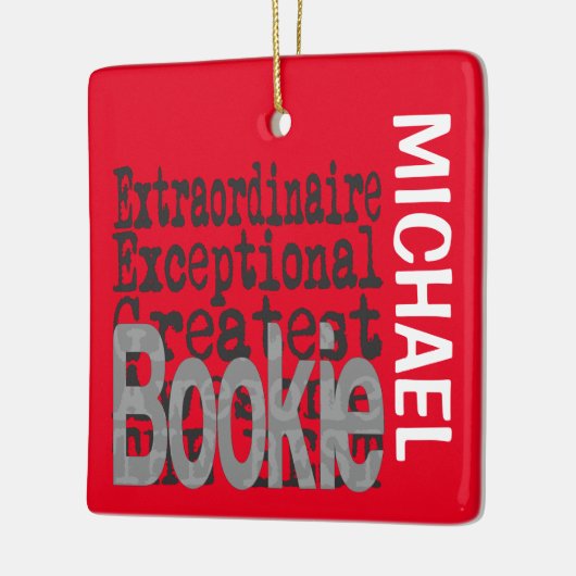 Bookie Extraordinaire CUSTOM Keramisch Ornament (Links)