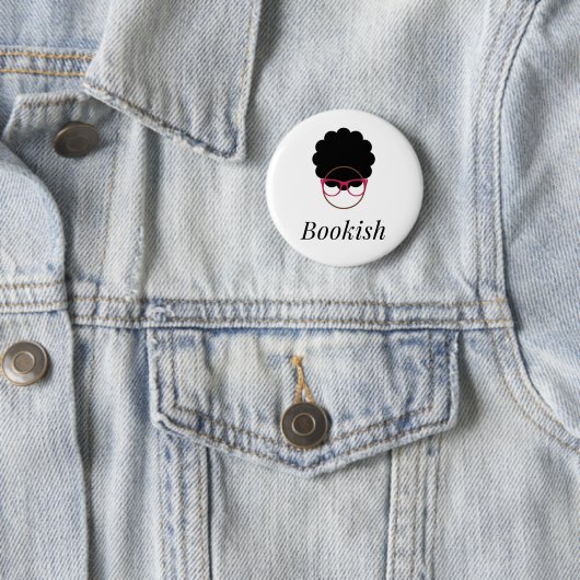 Bookish Afro Logo Button (In situ)