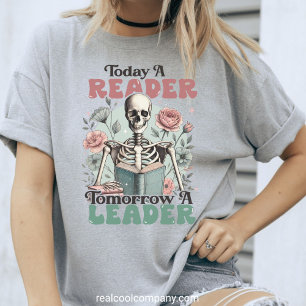 Bookish & Badass Skeleton Grappig Lezen T-shirt