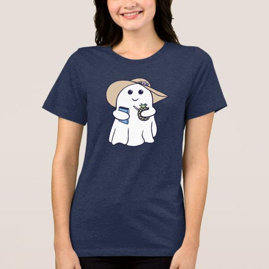 Bookish & Beachy Summerween Ghost T-Shirt (Voorkant)