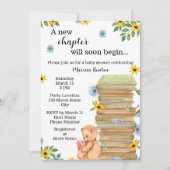 Bookish Beer Baby shower Invitation Kaart (Voorkant)