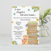 Bookish Beer Baby shower Invitation Kaart (Staand voorkant)