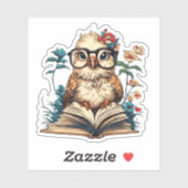 bookish bird sticker (Vel)