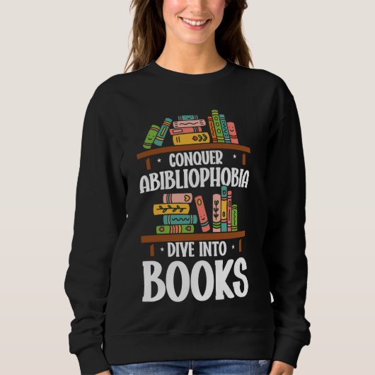 Bookish Book Lover Bookworm Abibliophobia Trui (Voorkant)