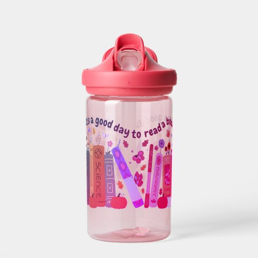 Bookish book Lovers, Pumpkin and Fall Leaves Girls Waterfles (Voorkant)