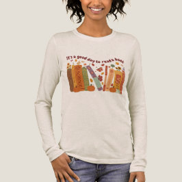 Bookish book Lovers Shirt, Pumpkin and Fall Leaves Tri-Blend Shirt