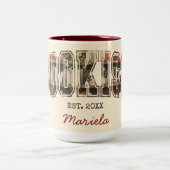 Bookish Bookshelf Est. 20XX Tweekleurige Koffiemok (Center)