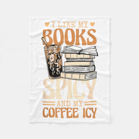 Bookish Bookworm I Like My Books Scy And My Coffee Fleece Deken (Voorkant)