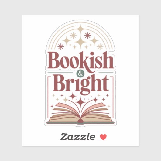 Bookish & Bright Holiday Reading Sticker (Vel)