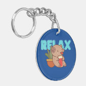 Bookish Capybara Fob Sleutelhanger (Voorkant Links)