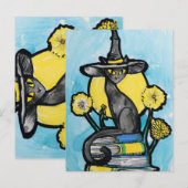 Bookish Cat Witch                                  Briefkaart (Voorkant / Achterkant)