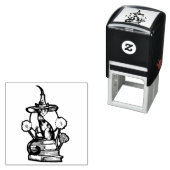Bookish Cat Witch                                  Zelfinktende Stempel (In situ)