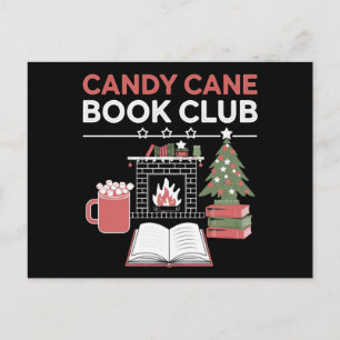 Bookish Christmas Candy Cane Book Club Bookish Briefkaart
