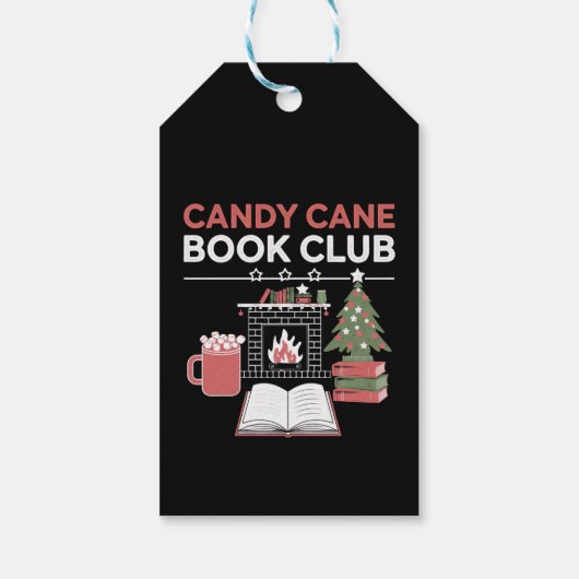 Bookish Christmas Candy Cane Book Club Bookish Cadeaulabel (Achterkant)