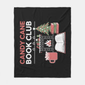 Bookish Christmas Candy Cane Book Club Bookish Fleece Deken (Voorkant)