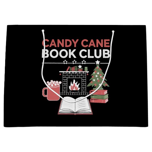 Bookish Christmas Candy Cane Book Club Bookish Groot Cadeauzakje (Voorkant)