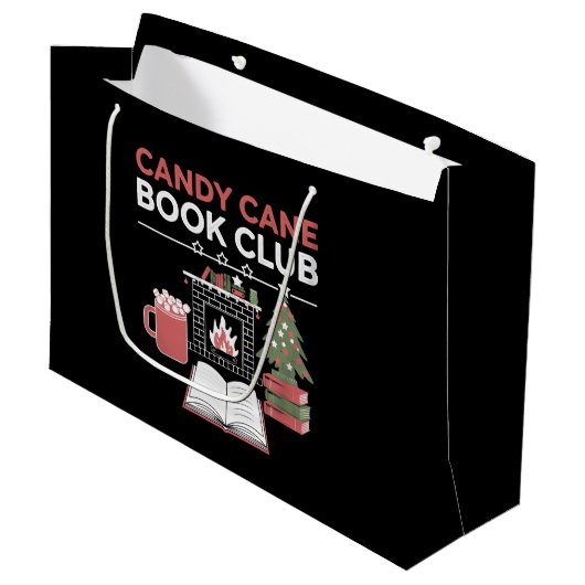 Bookish Christmas Candy Cane Book Club Bookish Groot Cadeauzakje (Voorkant Gekanteld)