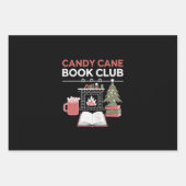 Bookish Christmas Candy Cane Book Club Bookish Inpakpapier Vel (Voorkant)