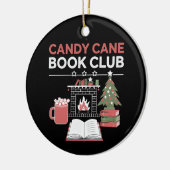 Bookish Christmas Candy Cane Book Club Bookish Keramisch Ornament (Links)
