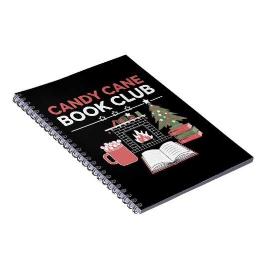 Bookish Christmas Candy Cane Book Club Bookish Notitieboek (Rechterzijde)