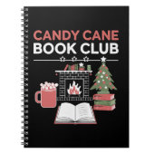 Bookish Christmas Candy Cane Book Club Bookish Notitieboek (Voorkant)