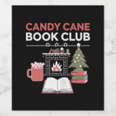 Bookish Christmas Candy Cane Book Club Bookish Wijn Etiket (Enkel label)