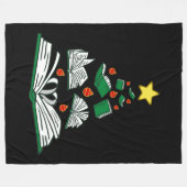 Bookish Christmas Tree III Fleece Deken (Voorkant (Horizontaal))