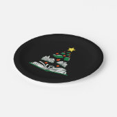 Bookish Christmas Tree III Papieren Bordje (Gekanteld)