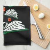 Bookish Christmas Tree III Theedoek (Quarter Fold)