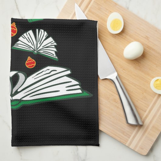 Bookish Christmas Tree III Theedoek (Quarter Fold)