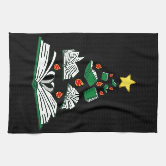 Bookish Christmas Tree III Theedoek (Horizontaal)