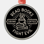 Bookish citeert donkere academische esthetiek metalen ornament (Voorkant)