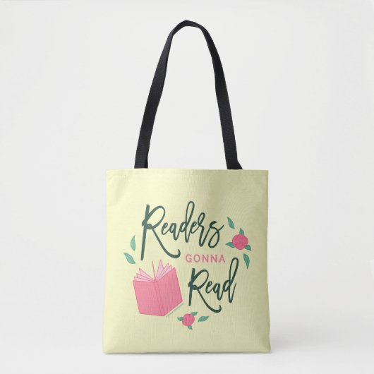 Bookish Floral Readers zullen lezen Tote Bag (Voorkant)