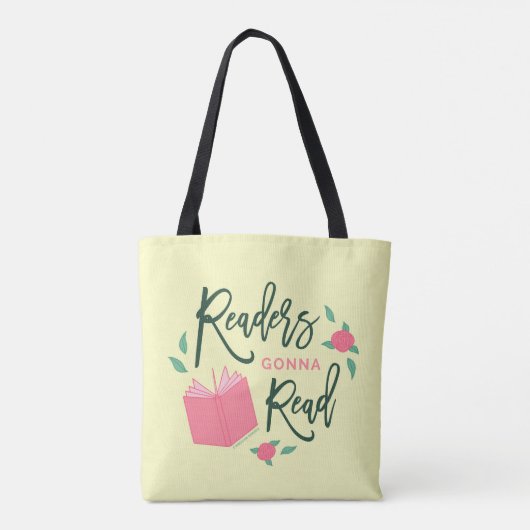 Bookish Floral Readers zullen lezen Tote Bag (Achterkant)