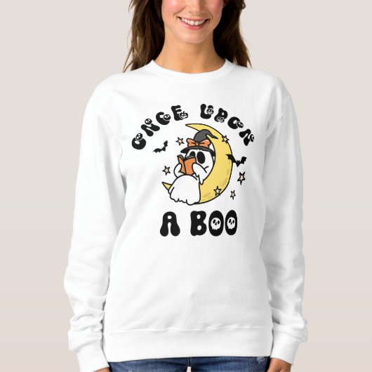 Bookish Ghost Once Upon A Book Halloween Trui (Voorkant)