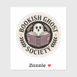 Bookish Ghost Society - Gezellige Spooky Badge Sticker