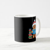 Bookish Gingerbread Reading Books Christmas Pajama Koffiemok (Voorkant rechts)