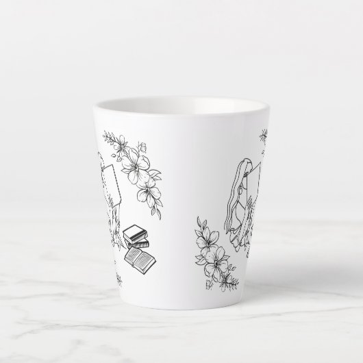 "Bookish Girl" Latte Mok (Voorkant)