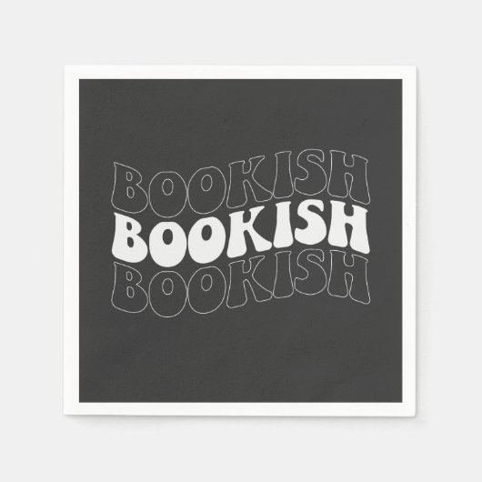 BOOKISH golvende retro Servet (Voorkant)