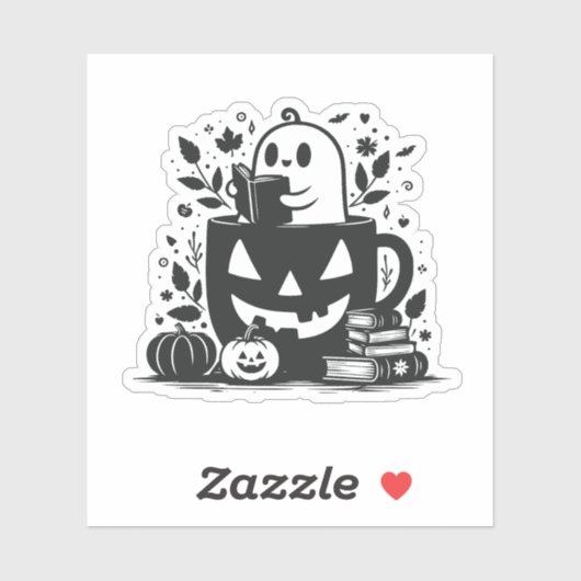 Bookish Halloween Sticker (Vel)