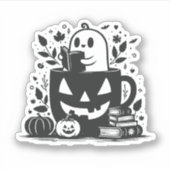 Bookish Halloween Sticker (Voorkant)