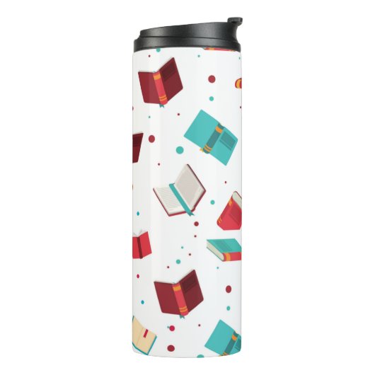 Bookish Lover Travel Tumbler Thermosbeker (Gedraaid links)
