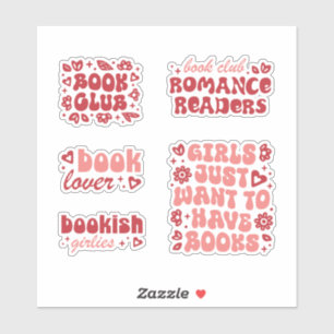 Bookish meisje romance boeken esthetisch sticker