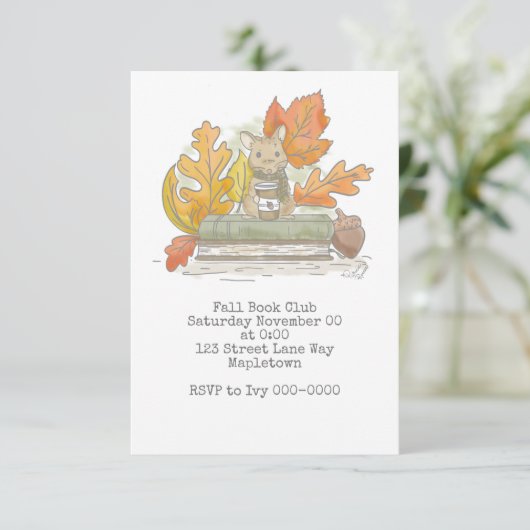 Bookish Mouse Kaart (Staand voorkant)