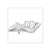 Bookish Mouse Rubberstempel (Afrduk)